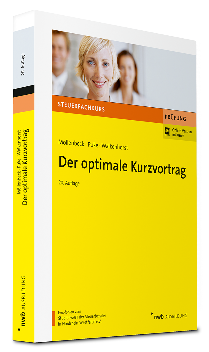 Buch Cover  Der optimale Kurzvortrag NWB Shop
