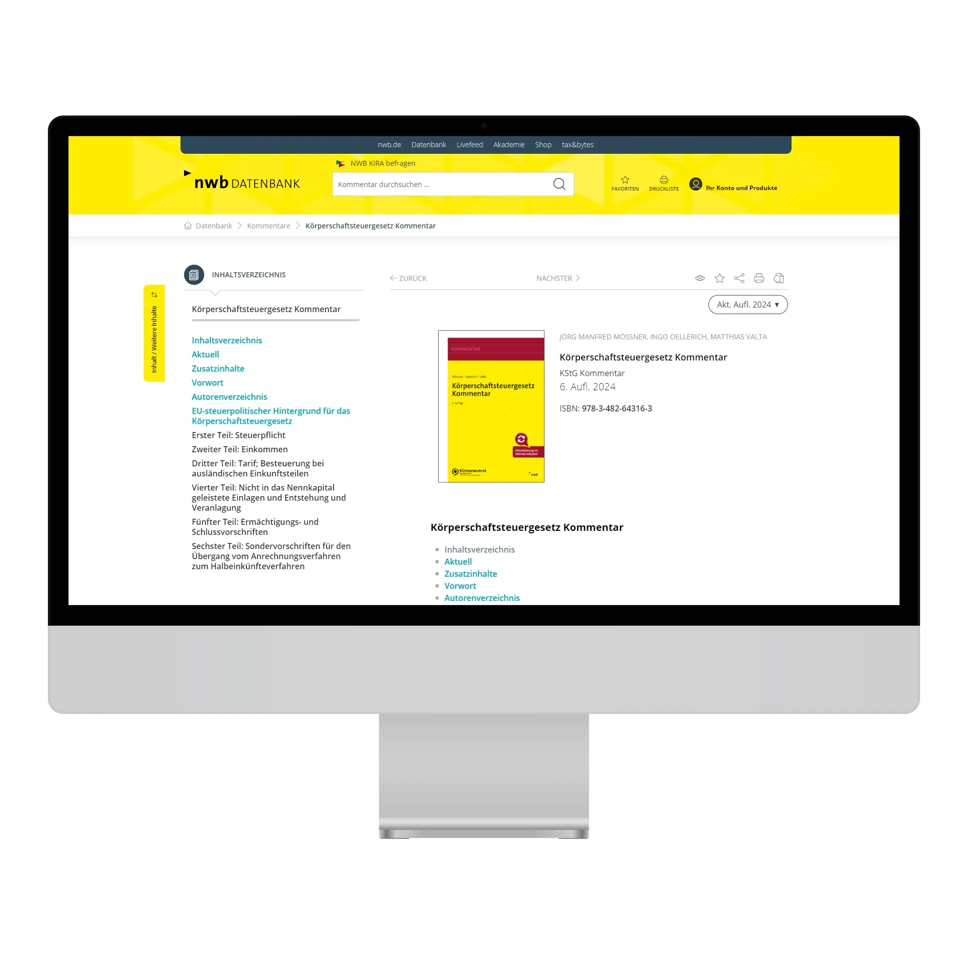Körperschaftsteuergesetz Kommentar online