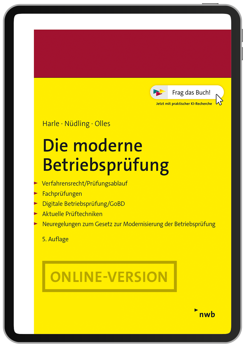 Buch Cover Die moderne Betriebsprüfung im NWB Shop!