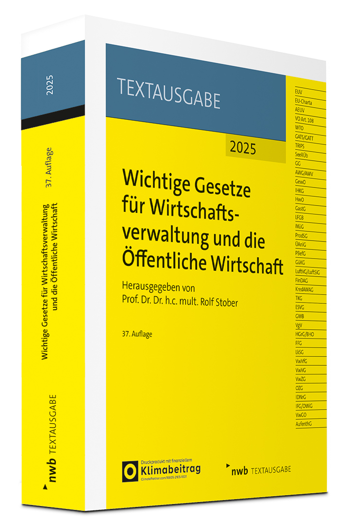 Wichtige Gesetze für Wirtschaftsverwaltung und die Öffentliche Wirtschaft
