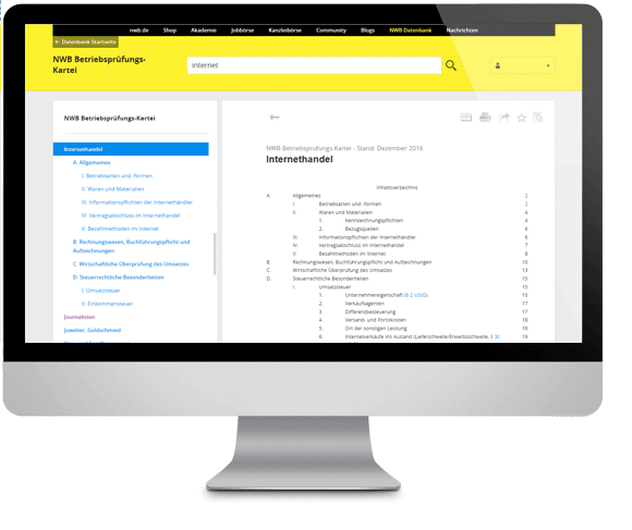 NWB Betriebsprüfungs-Kartei online