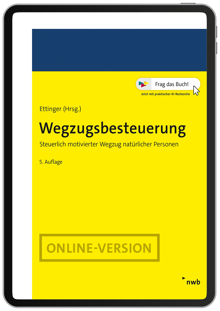Cover: Wegzugsbesteuerung  ONLINE VERSION 