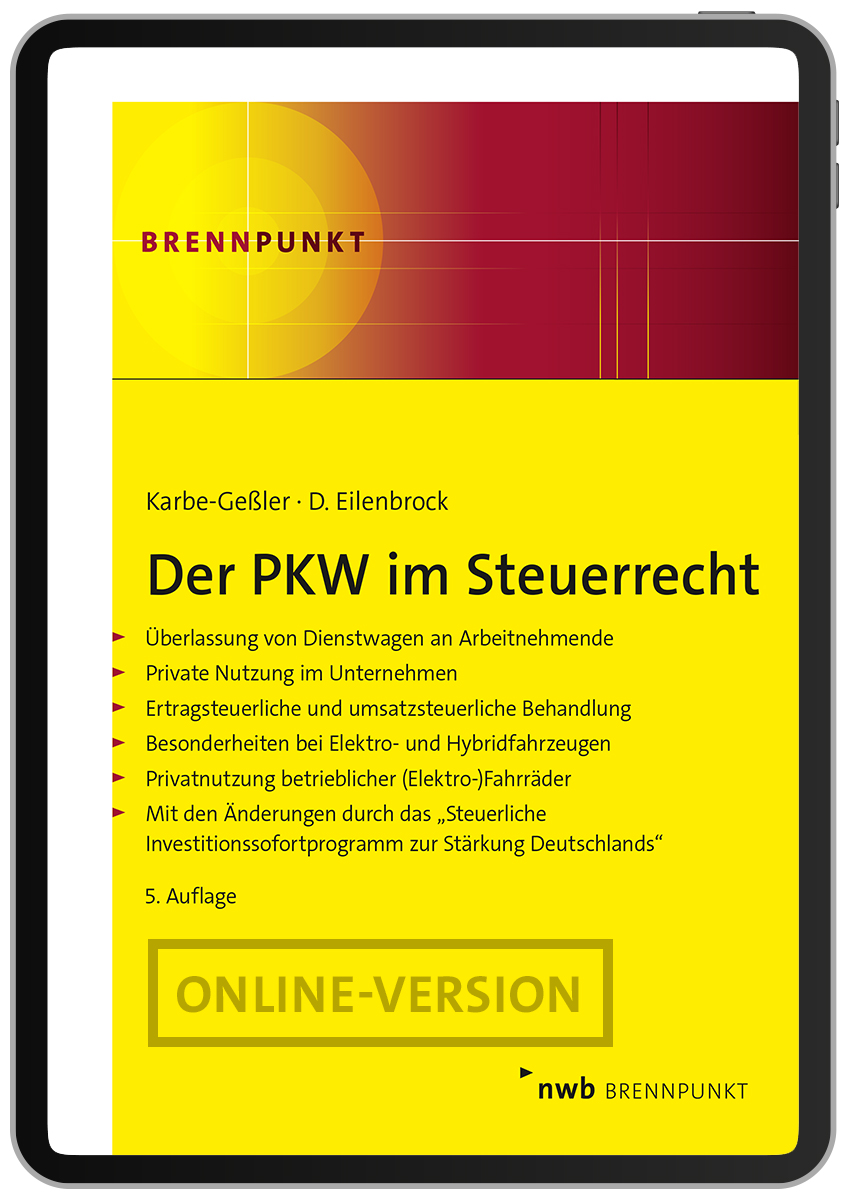 Der PKW im Steuerrecht