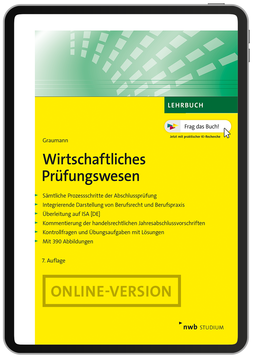 Wirtschaftliches Prüfungswesen Buch Cover ONLINE VERSION NWB Shop