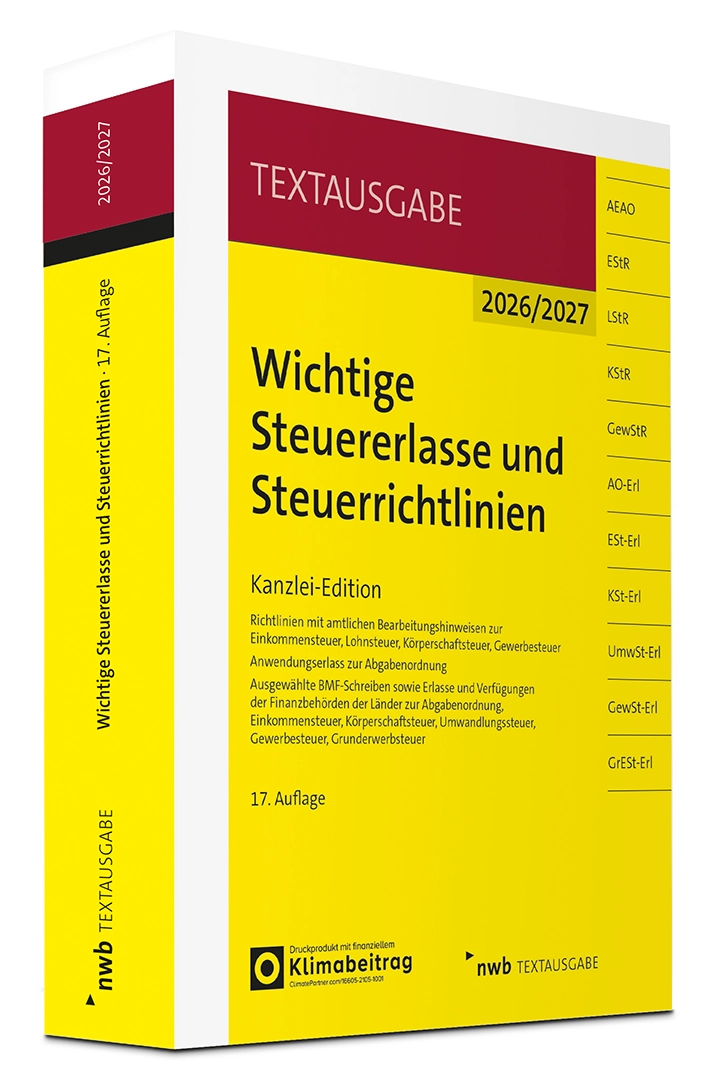 Wichtige Steuererlasse und Steuerrichtlinien