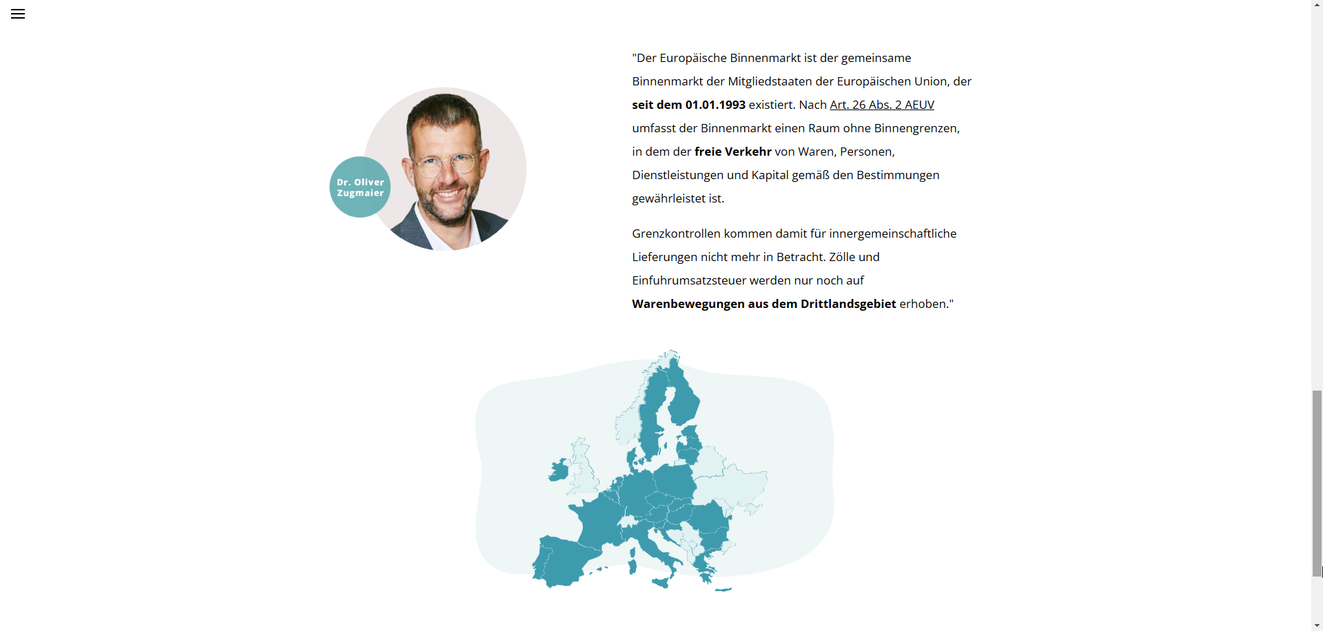 Grundzüge der USt-Besteuerung im EU-Binnenmarkt