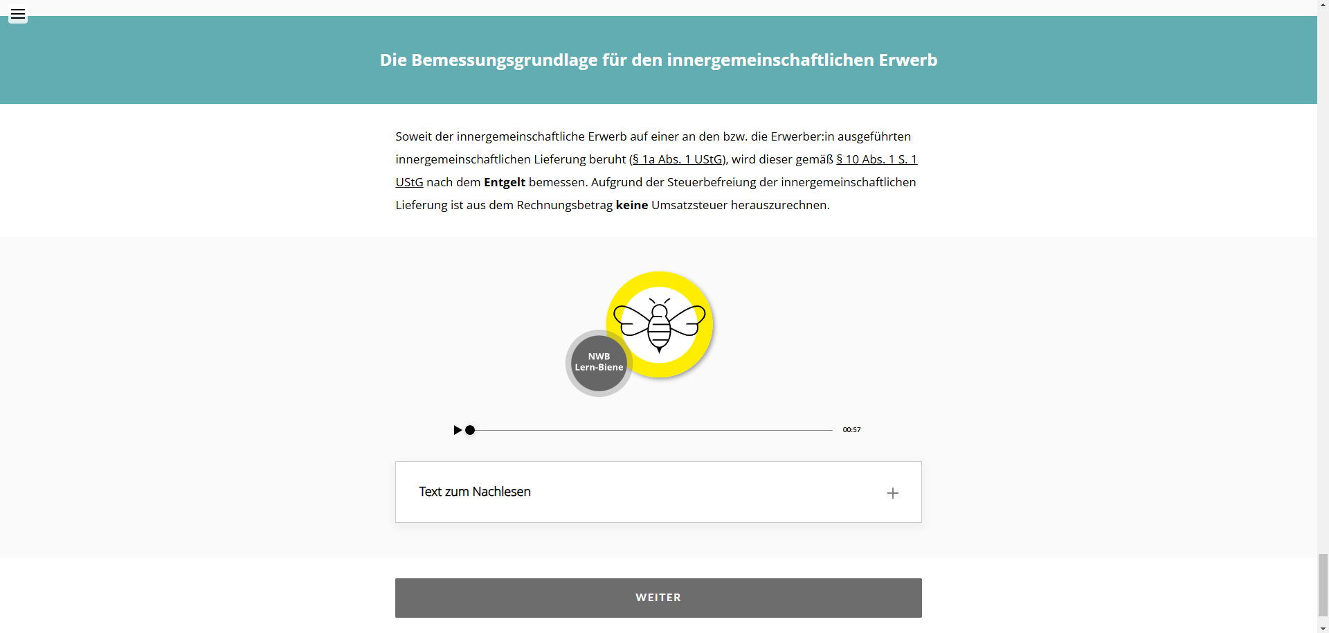 Grundzüge der USt-Besteuerung im EU-Binnenmarkt