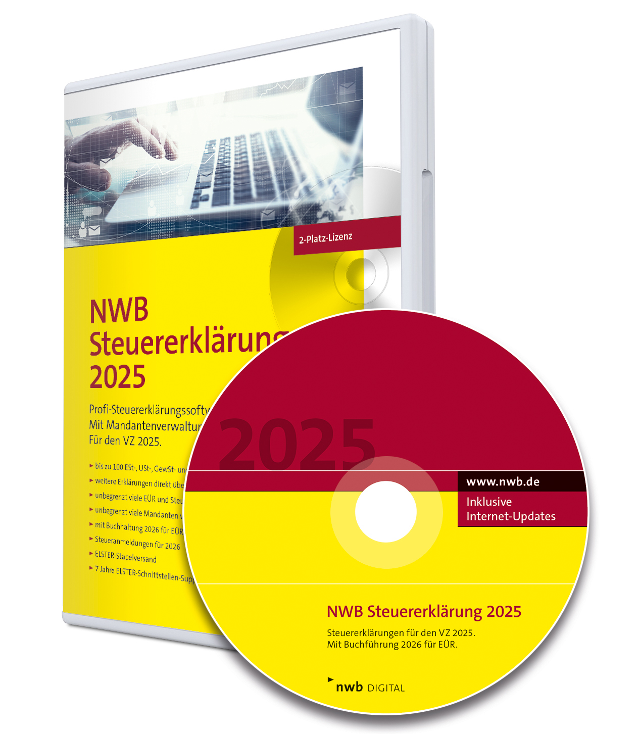 NWB Steuererklärung 2025 – 2-Platz-Lizenz