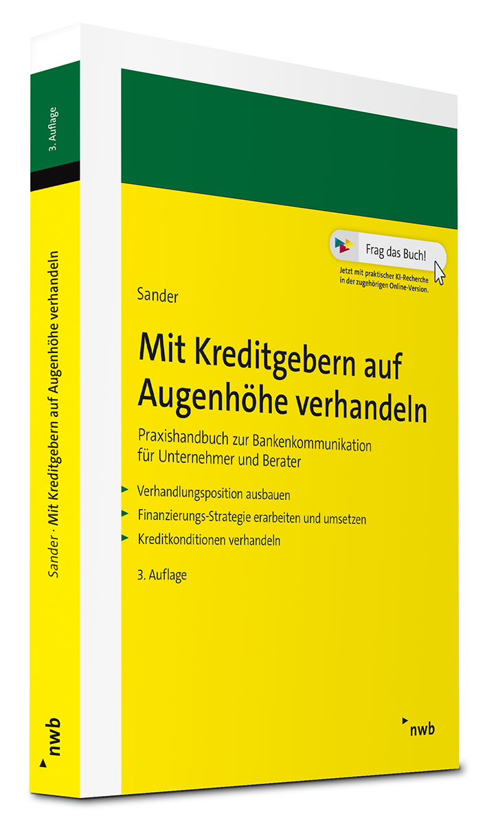Buch Cover Mit Kreditgebern auf Augenhöhe verhandeln NWB Shop