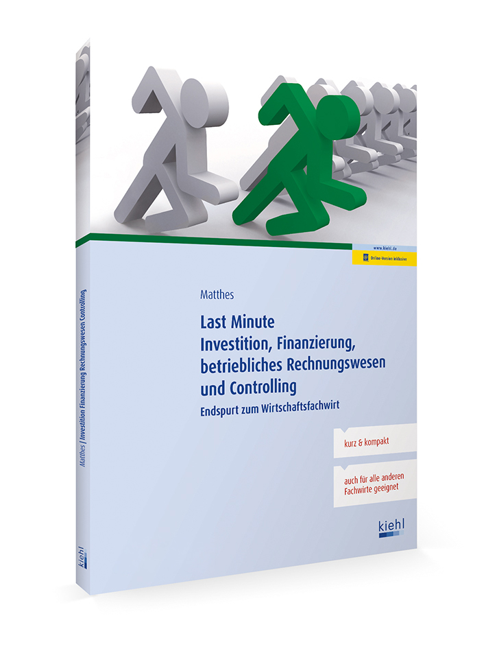 Cover des Fachbuchs "Last Minute Investition, Finanzierung, betriebliches Rechnungswesen und Controlling" | nwb Verlag